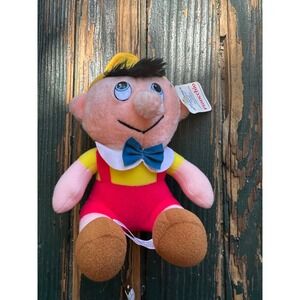 Vintage Walt Disney Animated Film Classic Pinocchio Plush 8 Inch Toy NWT
